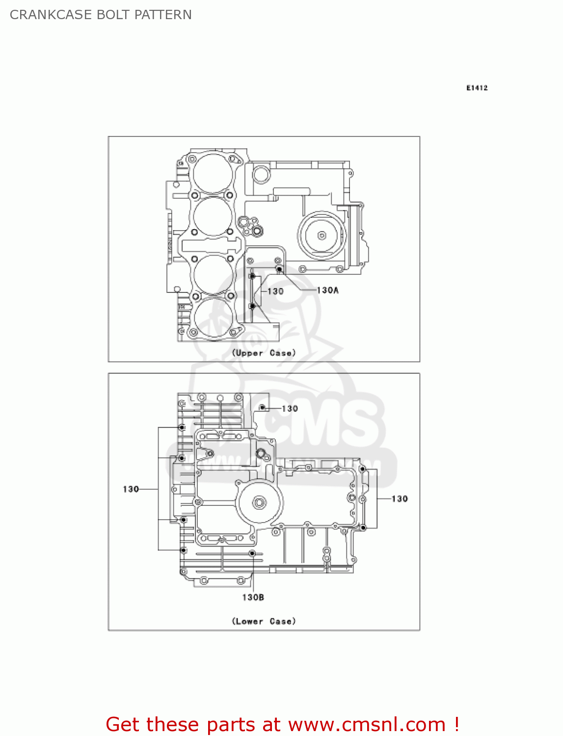 CRANKCASE BOLT PATTERN KZ1000P22 POLICE 1000 2003 USA