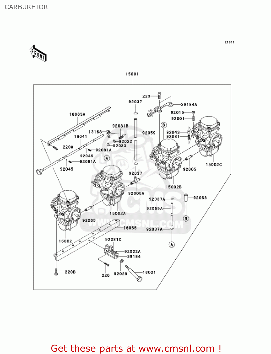 CARBURETOR KZ1000P22 POLICE 1000 2003 USA