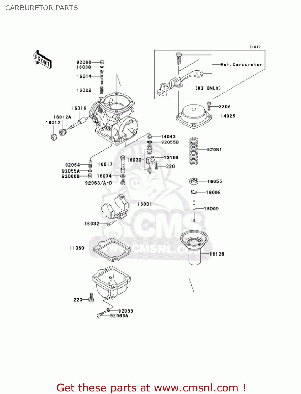 CARBURETOR PARTS KZ1000P22 POLICE 1000 2003 USA