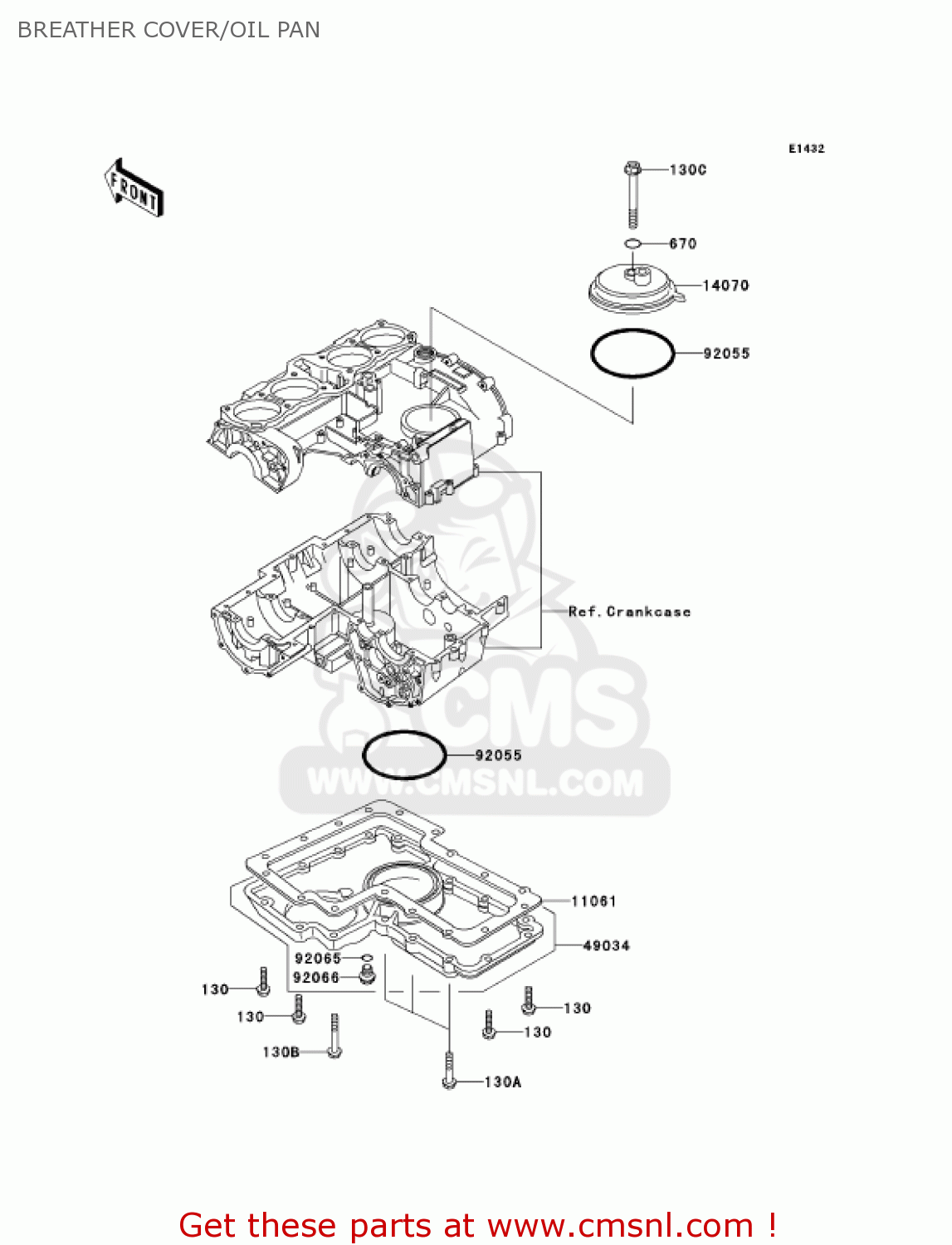 BREATHER COVER/OIL PAN KZ1000P22 POLICE 1000 2003 USA