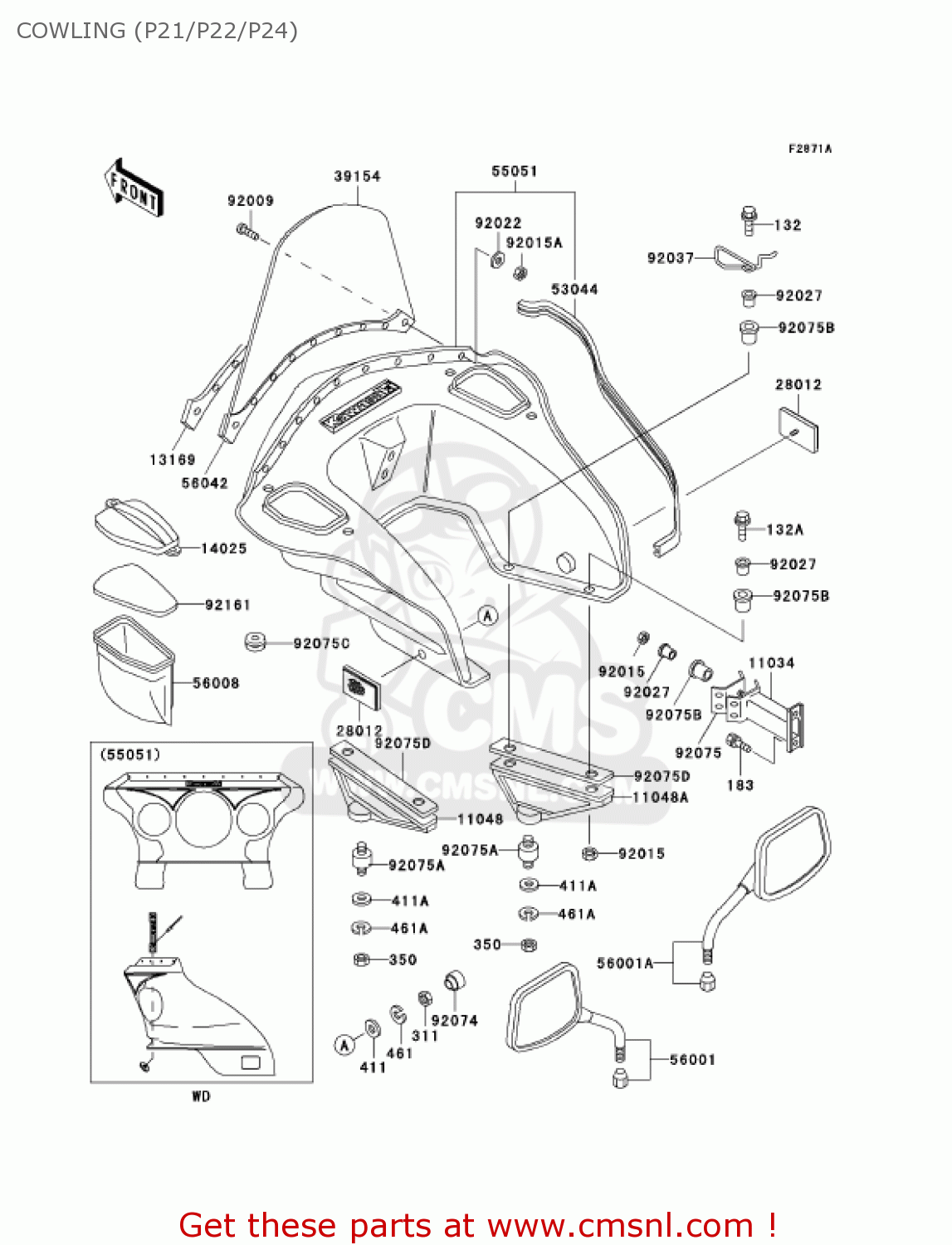 COWLING (P21/P22/P24) KZ1000P22 POLICE 1000 2003 USA