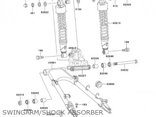 SWINGARM/SHOCK ABSORBER - KZ1000P22 POLICE 1000 2003 USA