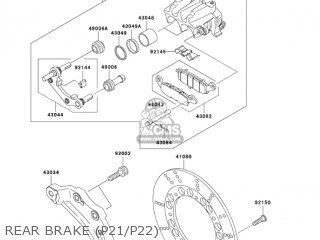 REAR BRAKE (P21/P22) - KZ1000P22 POLICE 1000 2003 USA