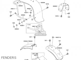 FENDERS - KZ1000P22 POLICE 1000 2003 USA