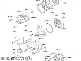 ENGINE COVER(S) - KZ1000P22 POLICE 1000 2003 USA
