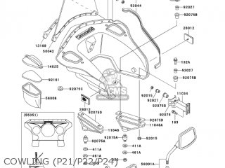 COWLING (P21/P22/P24) - KZ1000P22 POLICE 1000 2003 USA