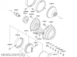 HEADLIGHT(S) - KZ1000P22 POLICE 1000 2003 USA