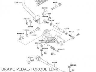 BRAKE PEDAL/TORQUE LINK - KZ1000P22 POLICE 1000 2003 USA