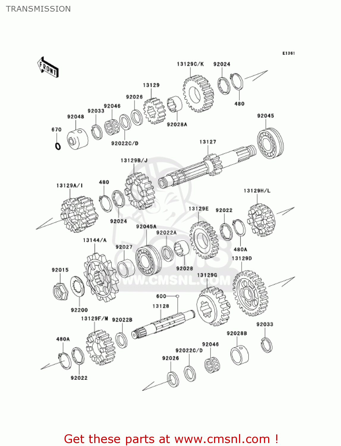 Kawasaki KZ1000P24 POLICE 1000 2005 USA TRANSMISSION - buy original ...