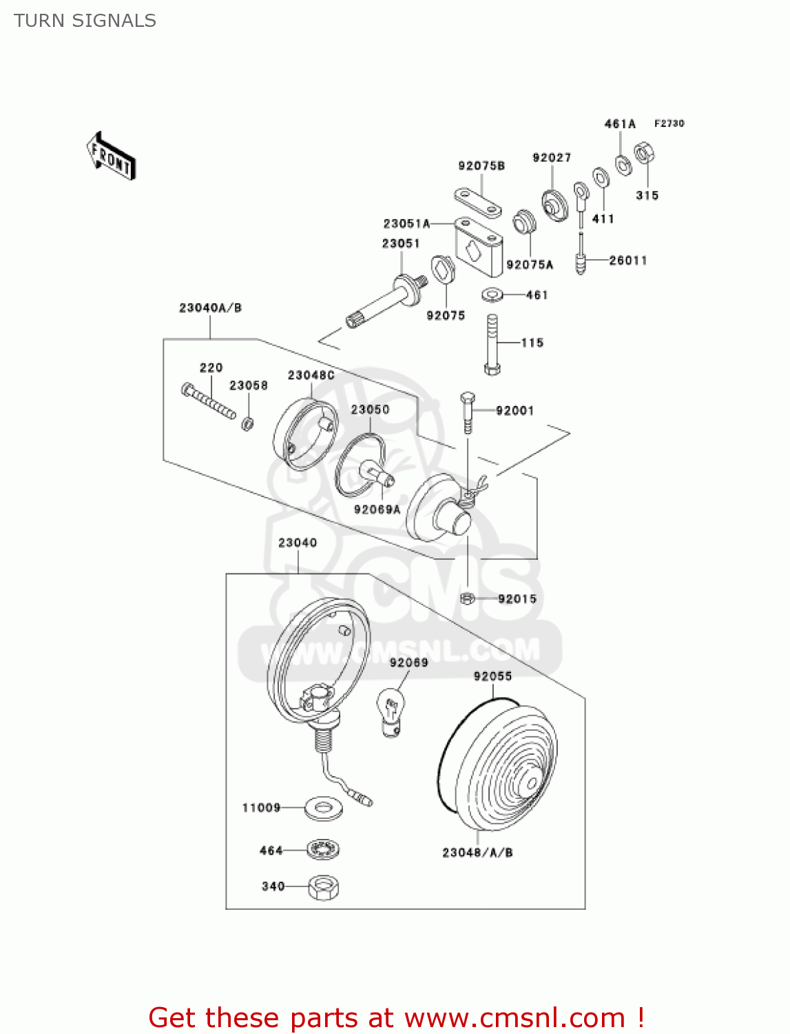 TURN SIGNALS KZ1000P24 POLICE 1000 2005 USA
