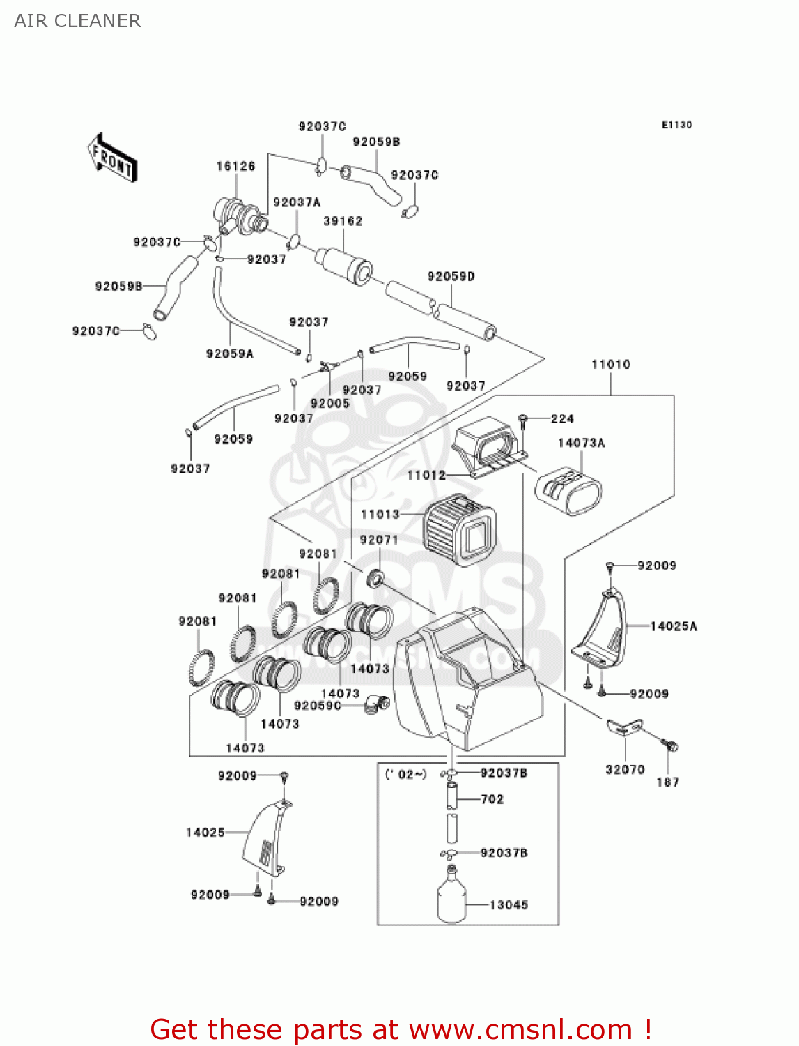AIR CLEANER KZ1000P24 POLICE 1000 2005 USA