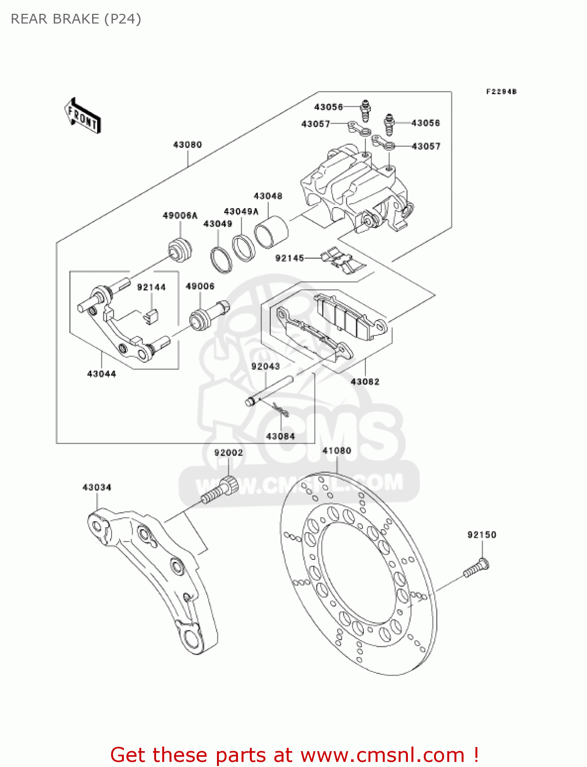 REAR BRAKE (P24) KZ1000P24 POLICE 1000 2005 USA