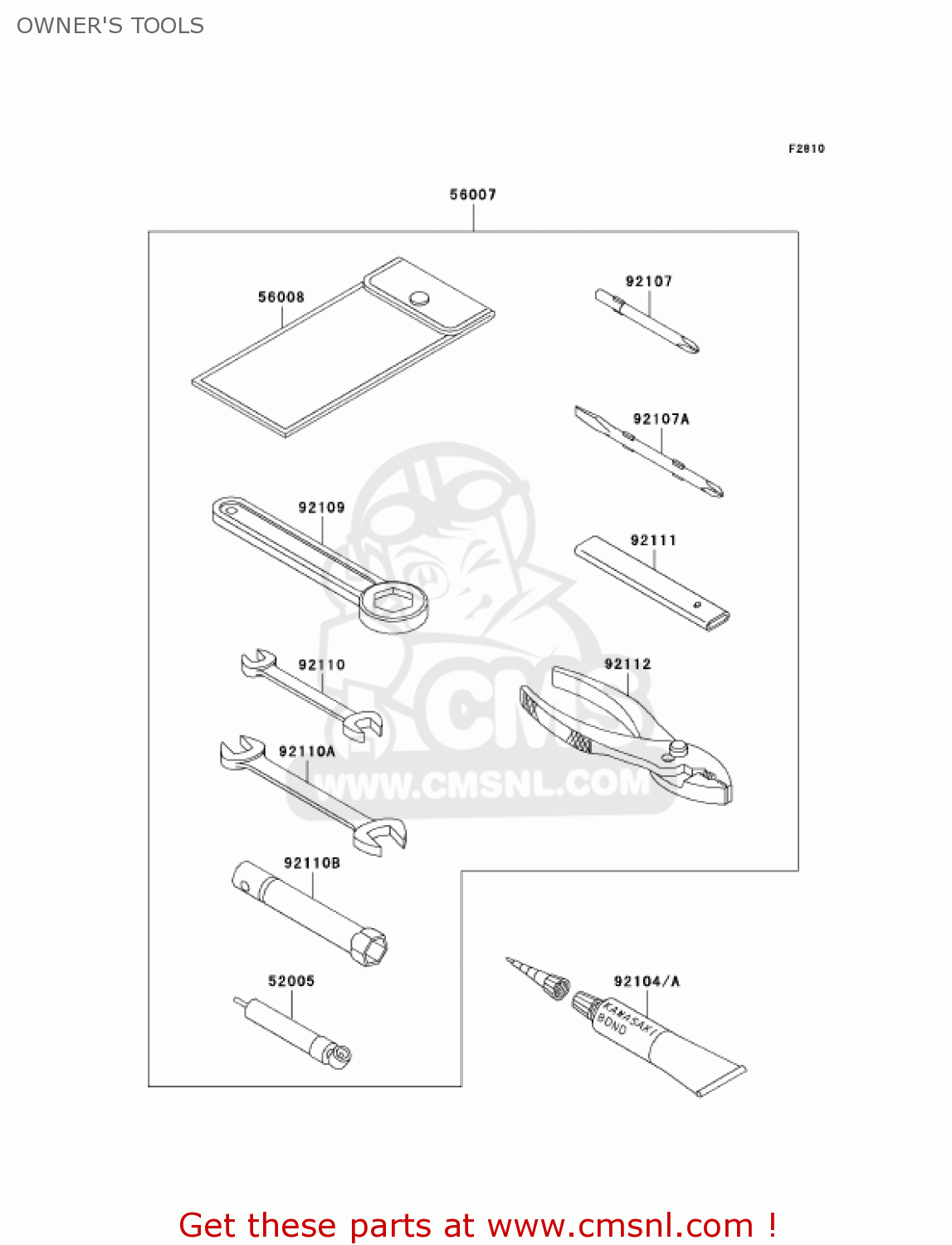 OWNER'S TOOLS KZ1000P24 POLICE 1000 2005 USA