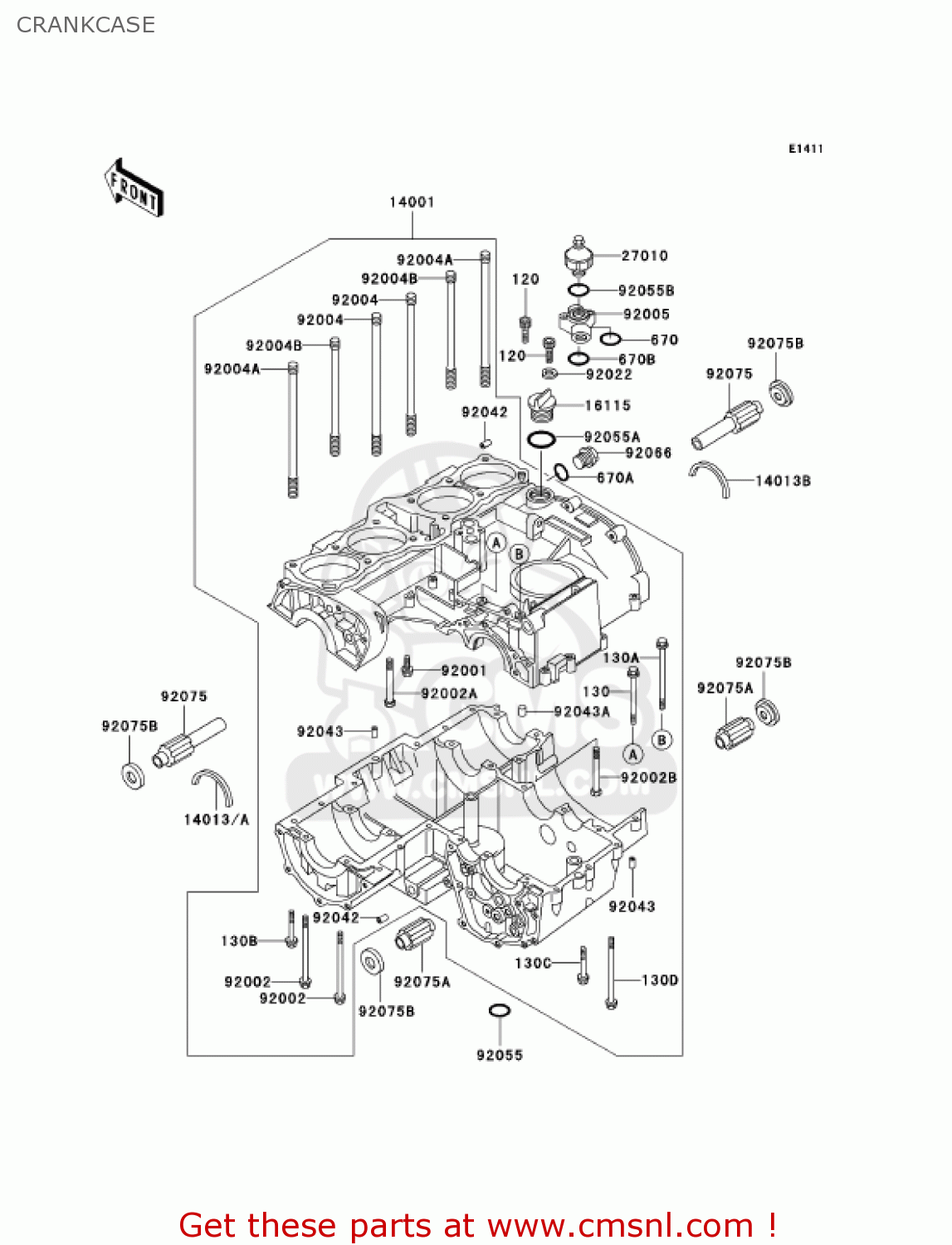 CRANKCASE KZ1000P24 POLICE 1000 2005 USA