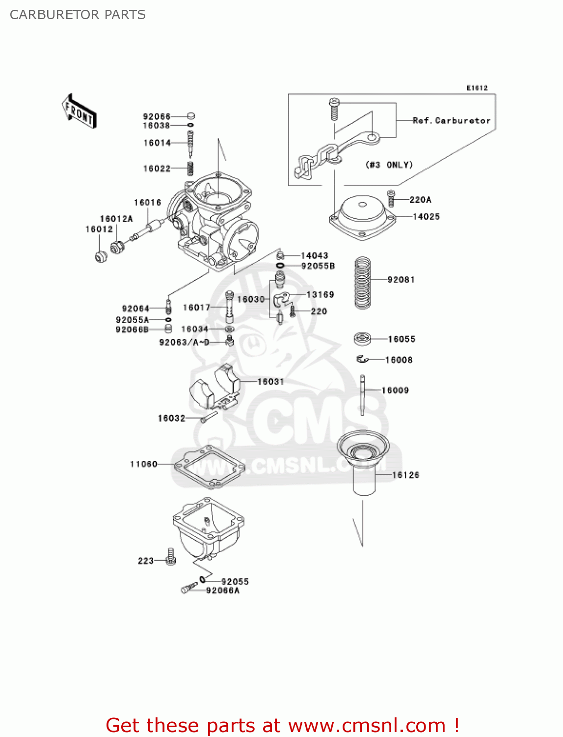 CARBURETOR PARTS KZ1000P24 POLICE 1000 2005 USA