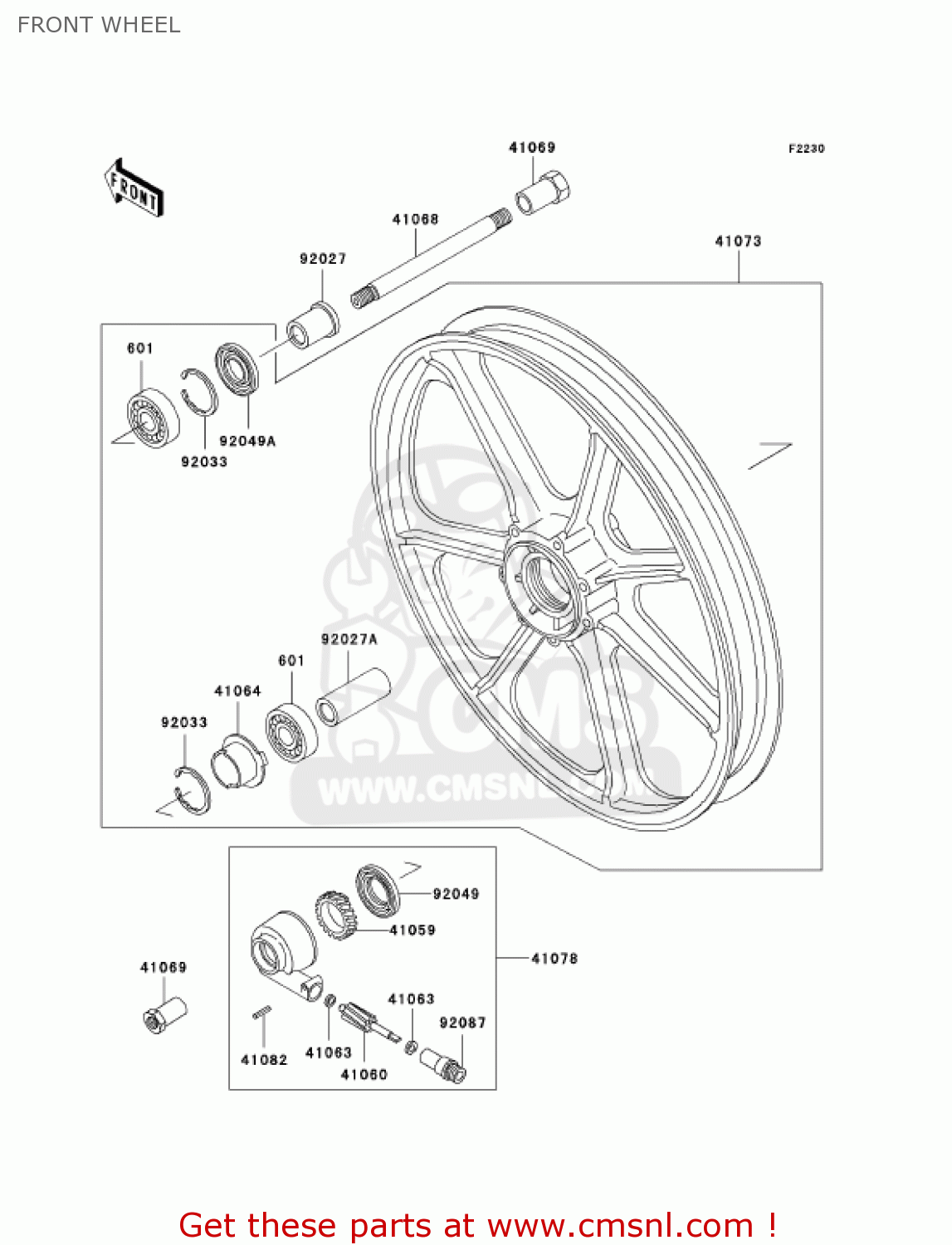 FRONT WHEEL KZ1000P24 POLICE 1000 2005 USA