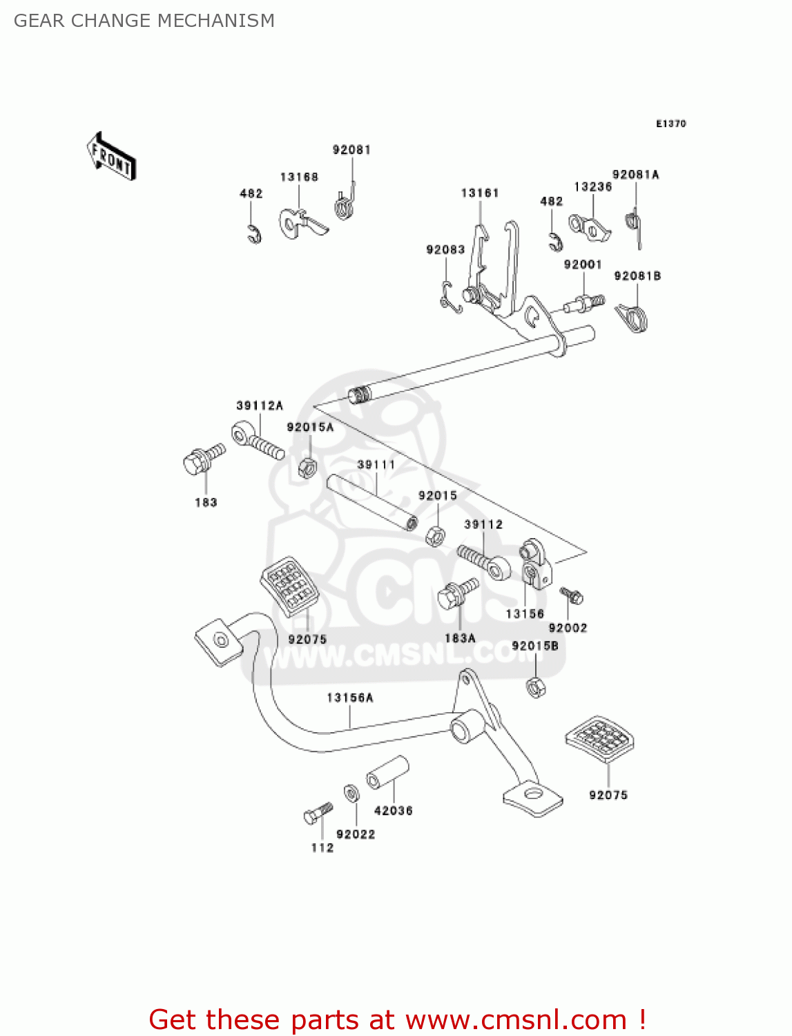 GEAR CHANGE MECHANISM KZ1000P24 POLICE 1000 2005 USA