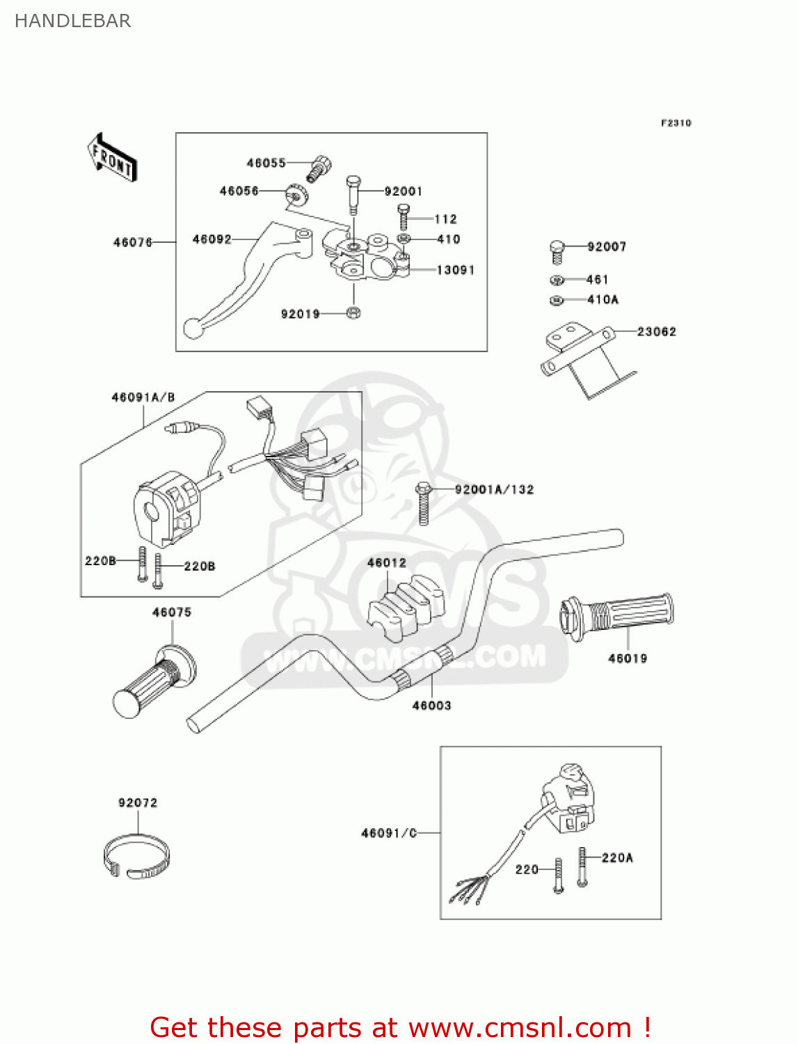 HANDLEBAR KZ1000P24 POLICE 1000 2005 USA