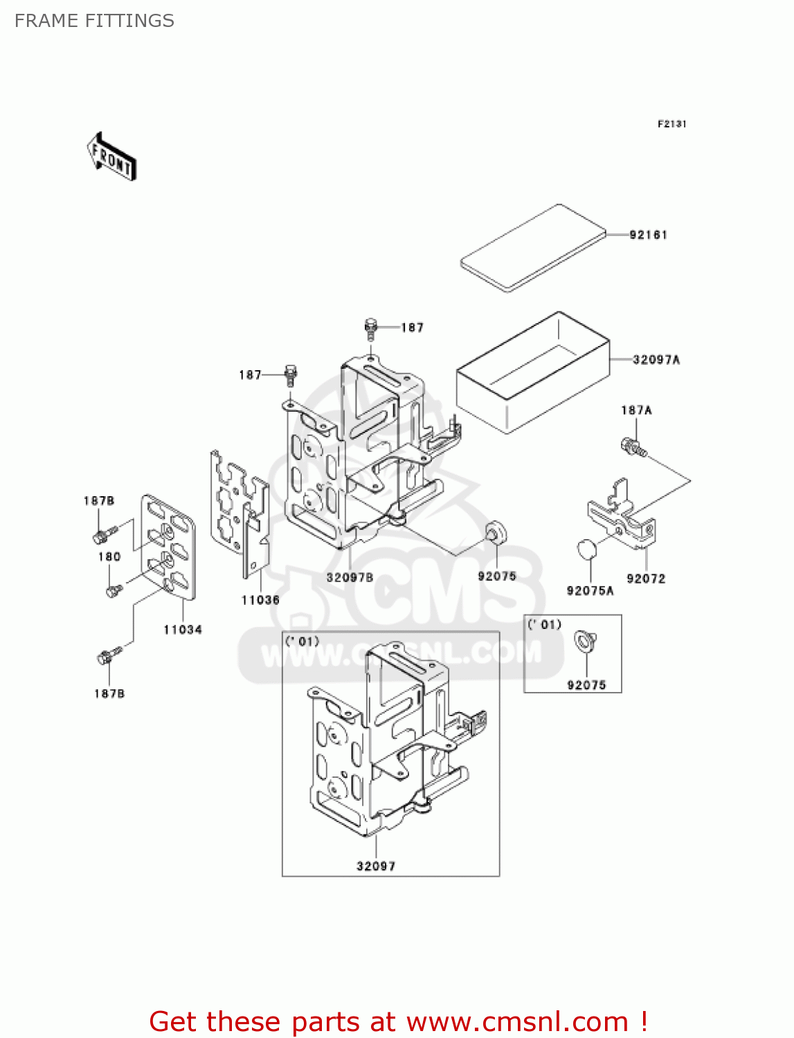 FRAME FITTINGS KZ1000P24 POLICE 1000 2005 USA
