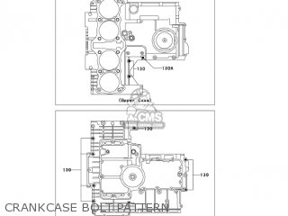 CRANKCASE BOLT PATTERN - KZ1000P24 POLICE 1000 2005 USA