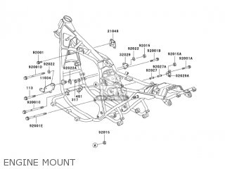 ENGINE MOUNT - KZ1000P24 POLICE 1000 2005 USA