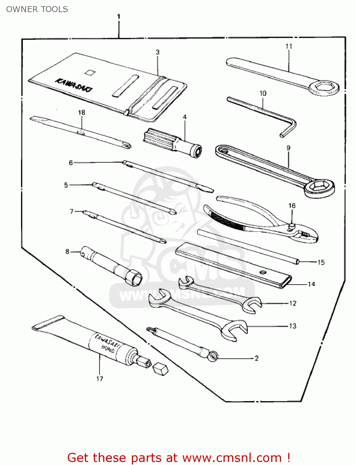 OWNER TOOLS KZ1000P3 POLICE 1000 1984 USA
