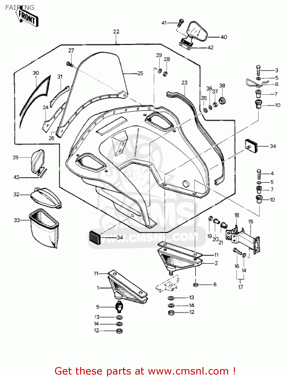 FAIRING KZ1000P3 POLICE 1000 1984 USA
