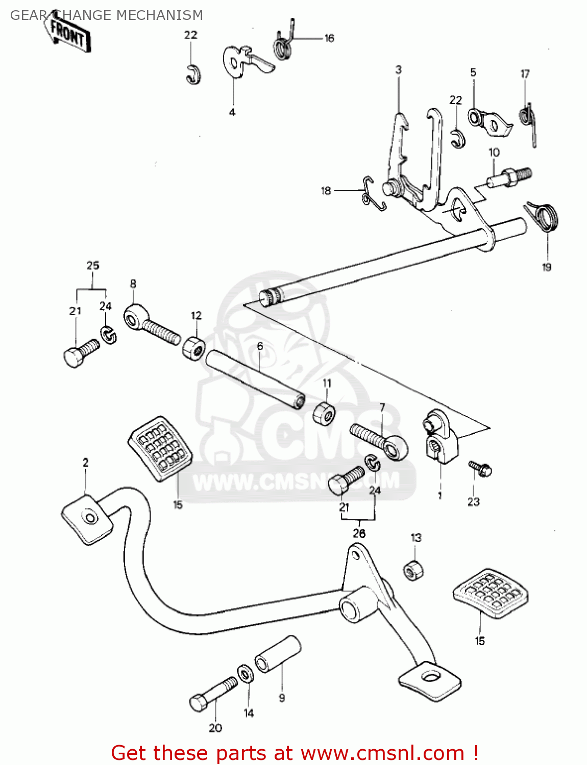 GEAR CHANGE MECHANISM KZ1000P3 POLICE 1000 1984 USA