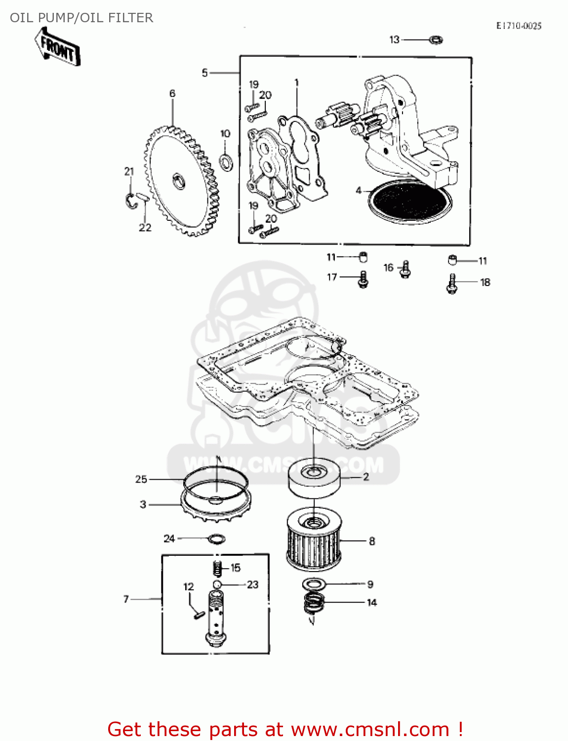 OIL PUMP/OIL FILTER KZ1000P3 POLICE 1000 1984 USA