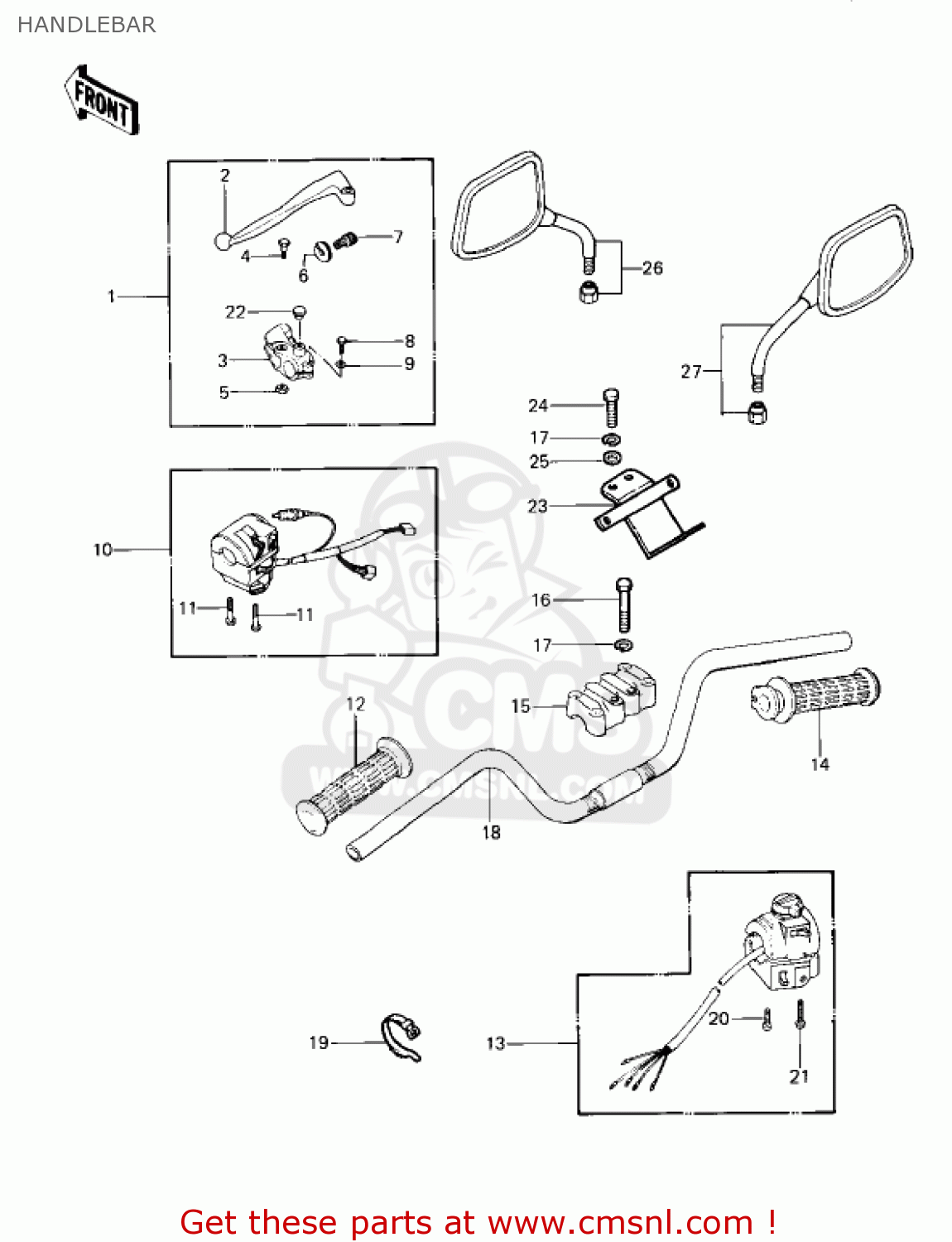 HANDLEBAR KZ1000P3 POLICE 1000 1984 USA