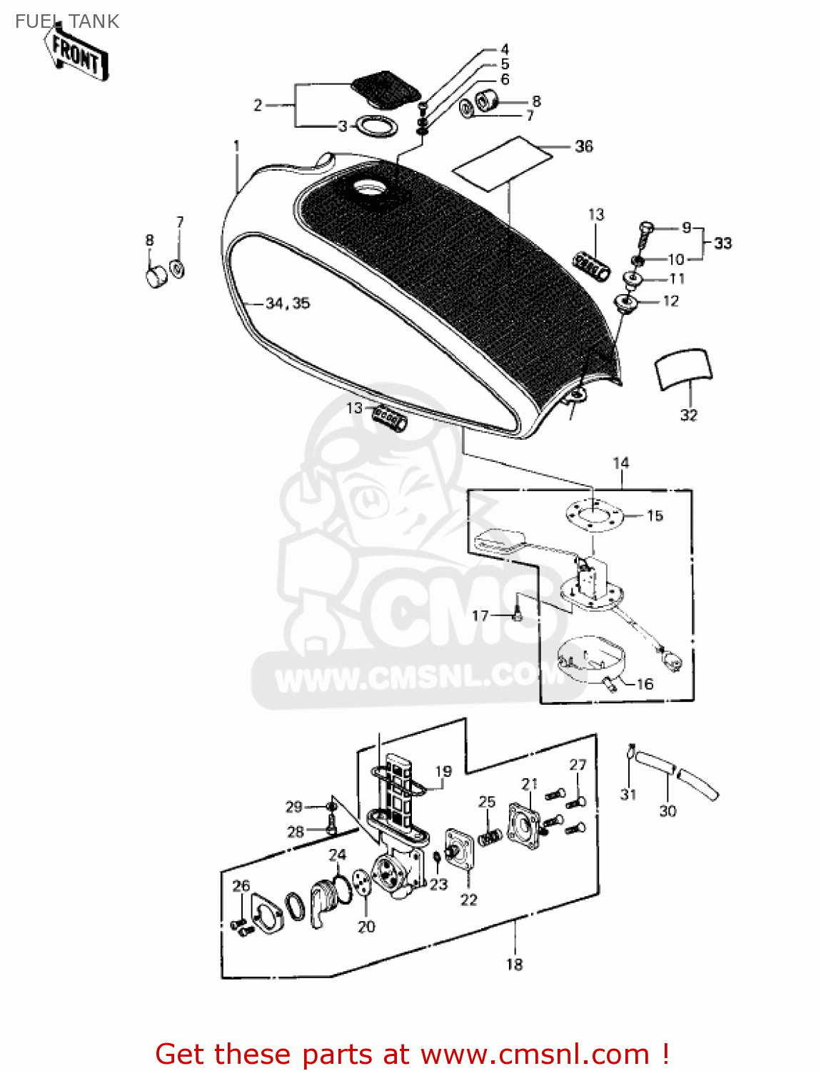 FUEL TANK KZ1000P3 POLICE 1000 1984 USA