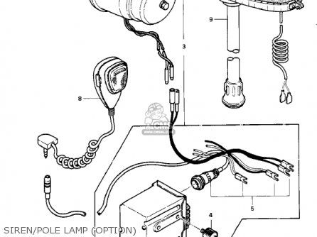 SIREN/POLE LAMP (OPTION) - KZ1000P3 POLICE 1000 1984 USA