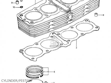 CYLINDER/PISTON - KZ1000P3 POLICE 1000 1984 USA