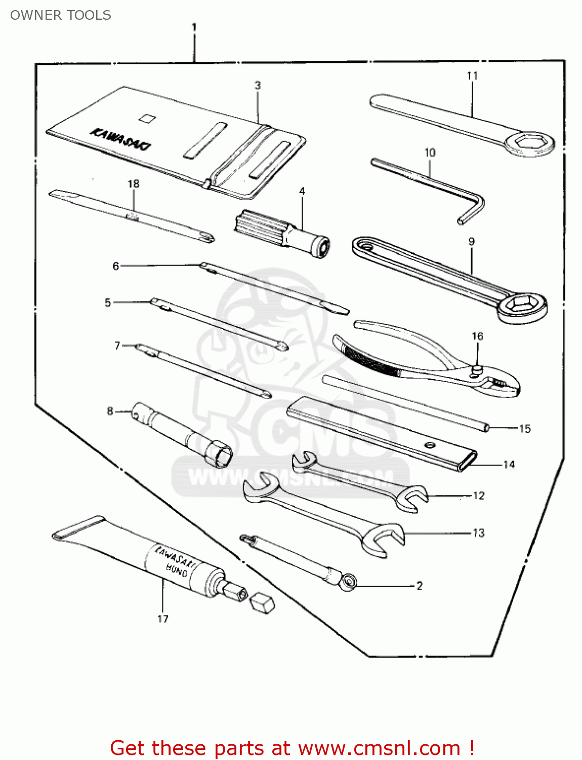 OWNER TOOLS KZ1000P4 POLICE 1000 1985 USA