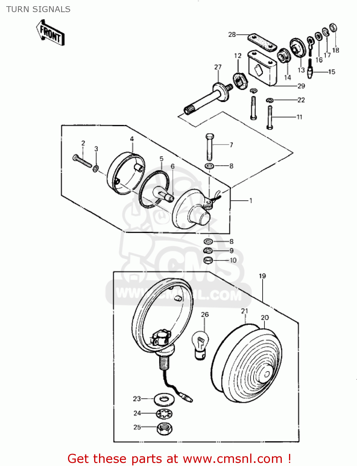TURN SIGNALS KZ1000P4 POLICE 1000 1985 USA