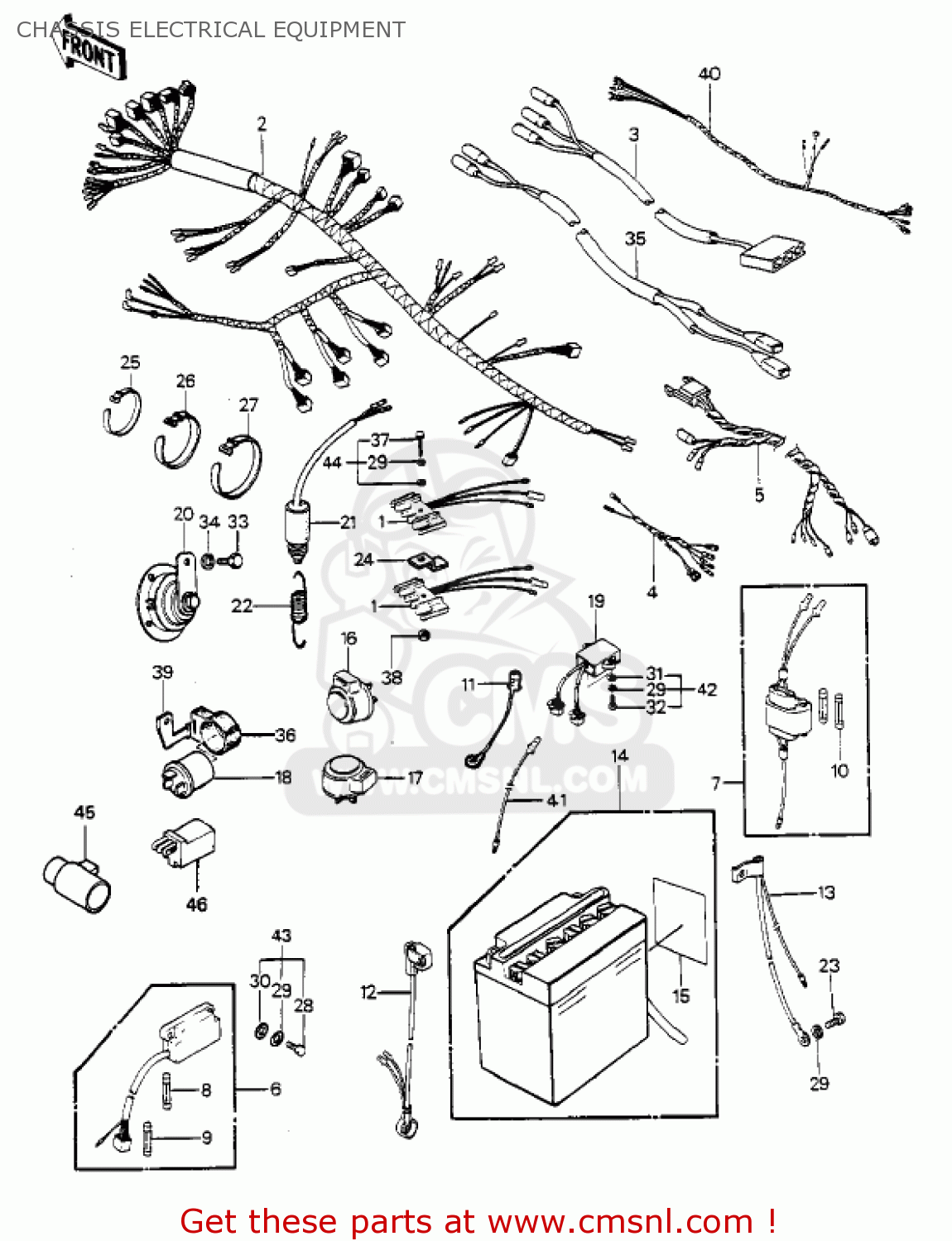 CHASSIS ELECTRICAL EQUIPMENT KZ1000P4 POLICE 1000 1985 USA