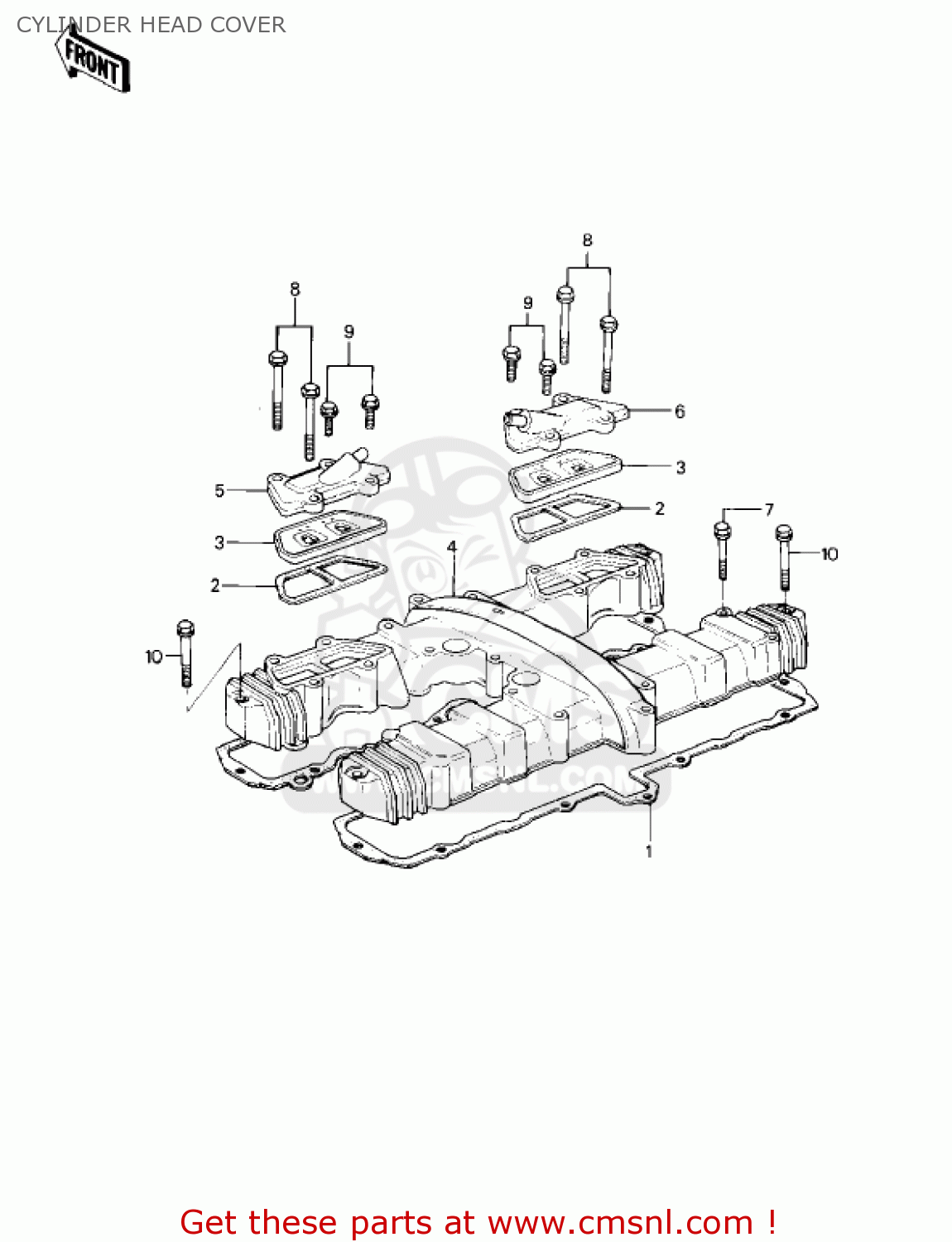 CYLINDER HEAD COVER KZ1000P4 POLICE 1000 1985 USA