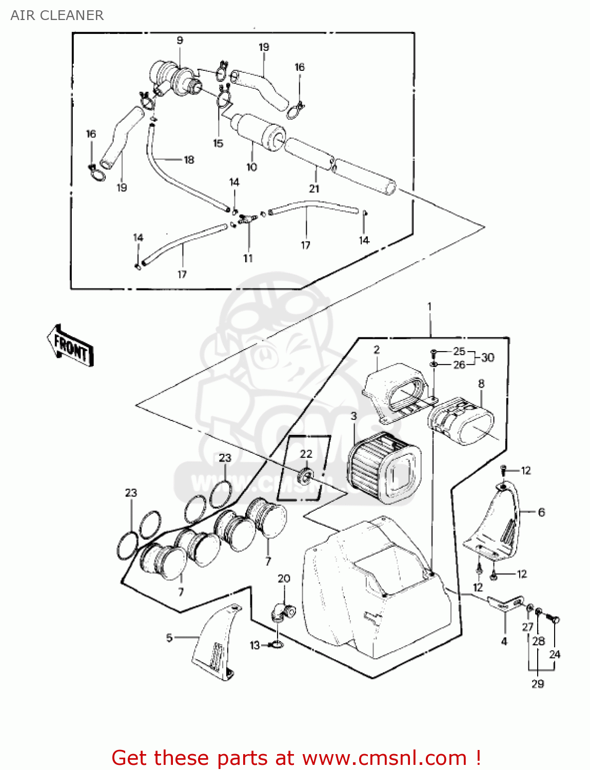 AIR CLEANER KZ1000P4 POLICE 1000 1985 USA