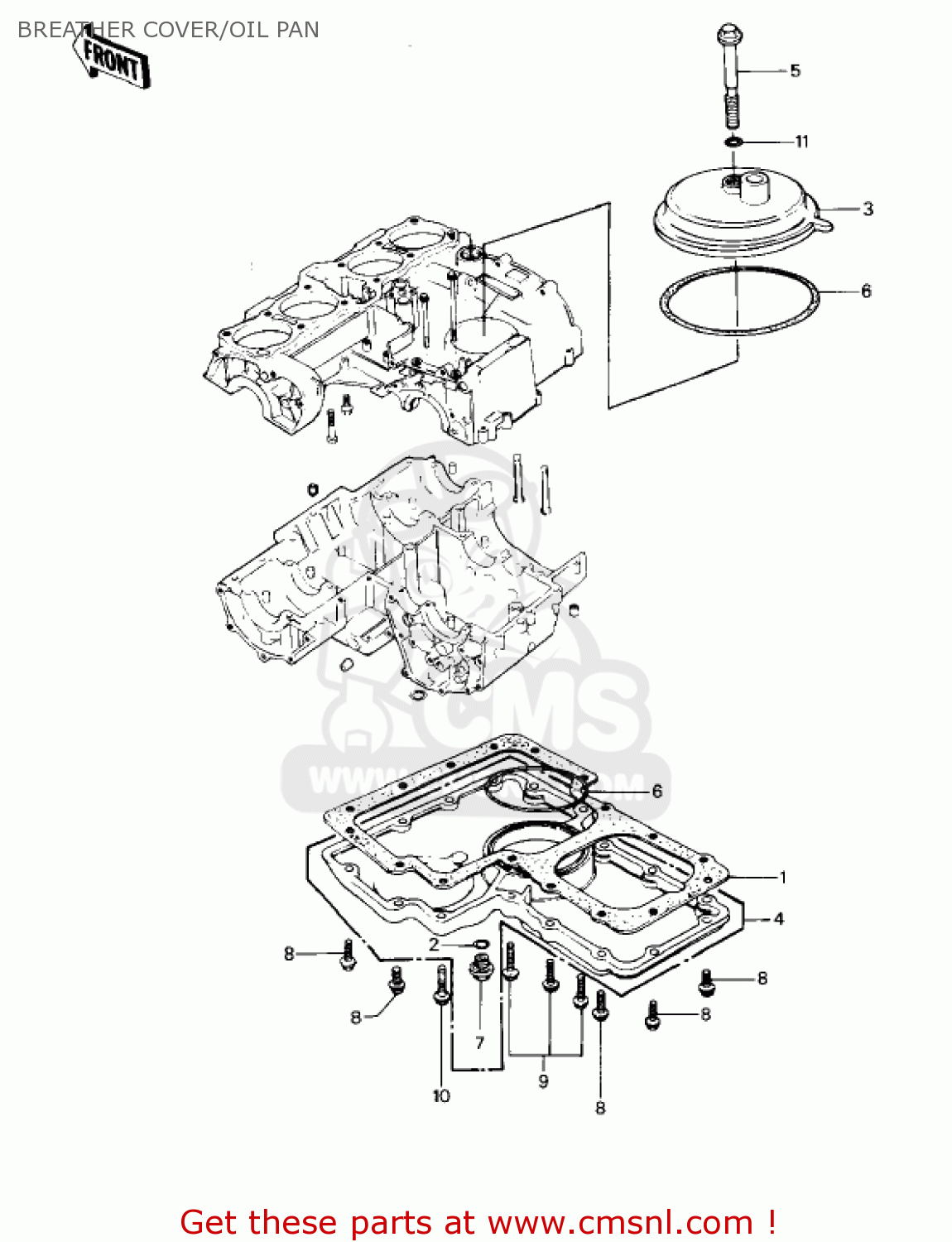 BREATHER COVER/OIL PAN KZ1000P4 POLICE 1000 1985 USA