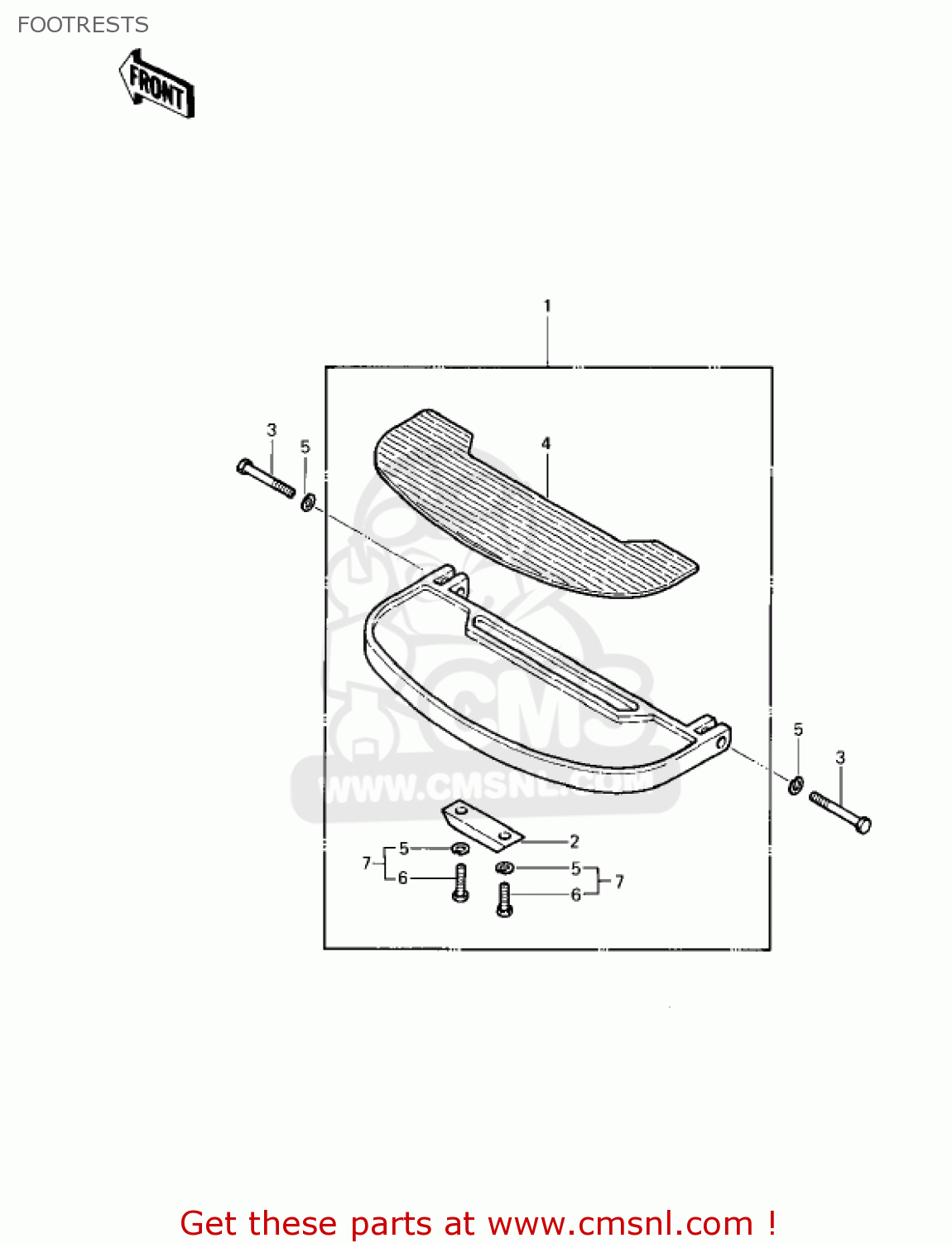 FOOTRESTS KZ1000P4 POLICE 1000 1985 USA