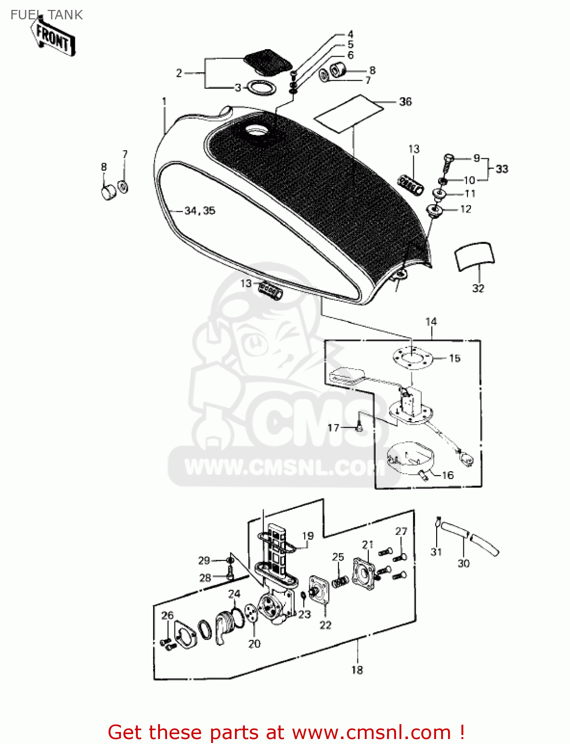 FUEL TANK KZ1000P4 POLICE 1000 1985 USA