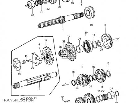 TRANSMISSION - KZ1000P4 POLICE 1000 1985 USA