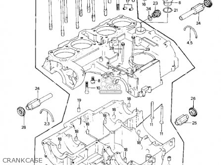 CRANKCASE - KZ1000P4 POLICE 1000 1985 USA