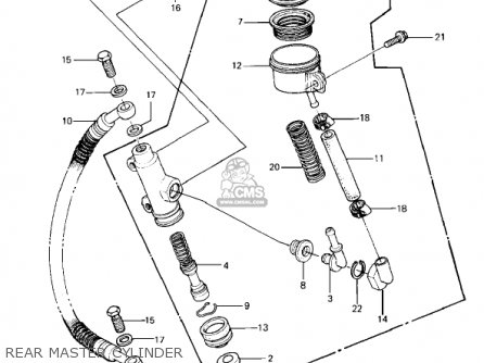 REAR MASTER CYLINDER - KZ1000P4 POLICE 1000 1985 USA