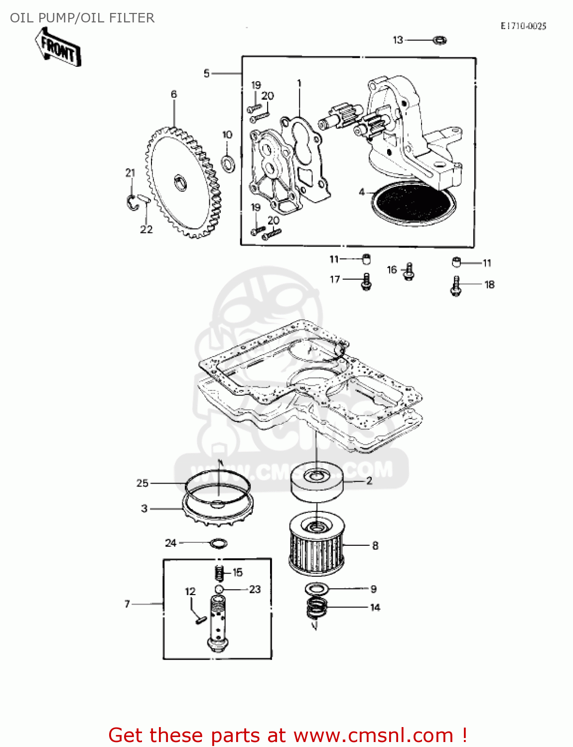 OIL PUMP/OIL FILTER KZ1000P5 POLICE 1000 1986 USA