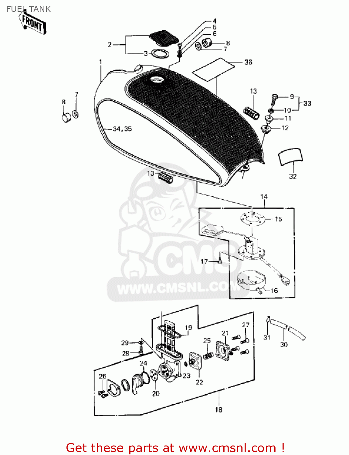 FUEL TANK KZ1000P5 POLICE 1000 1986 USA