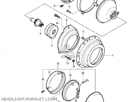 HEADLIGHT/PURSUIT LIGHT - KZ1000P5 POLICE 1000 1986 USA