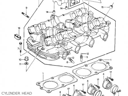 CYLINDER HEAD - KZ1000P5 POLICE 1000 1986 USA