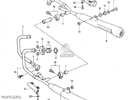 MUFFLERS - KZ1000P5 POLICE 1000 1986 USA