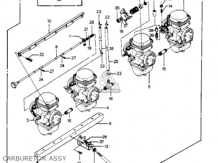 CARBURETOR ASSY - KZ1000P5 POLICE 1000 1986 USA